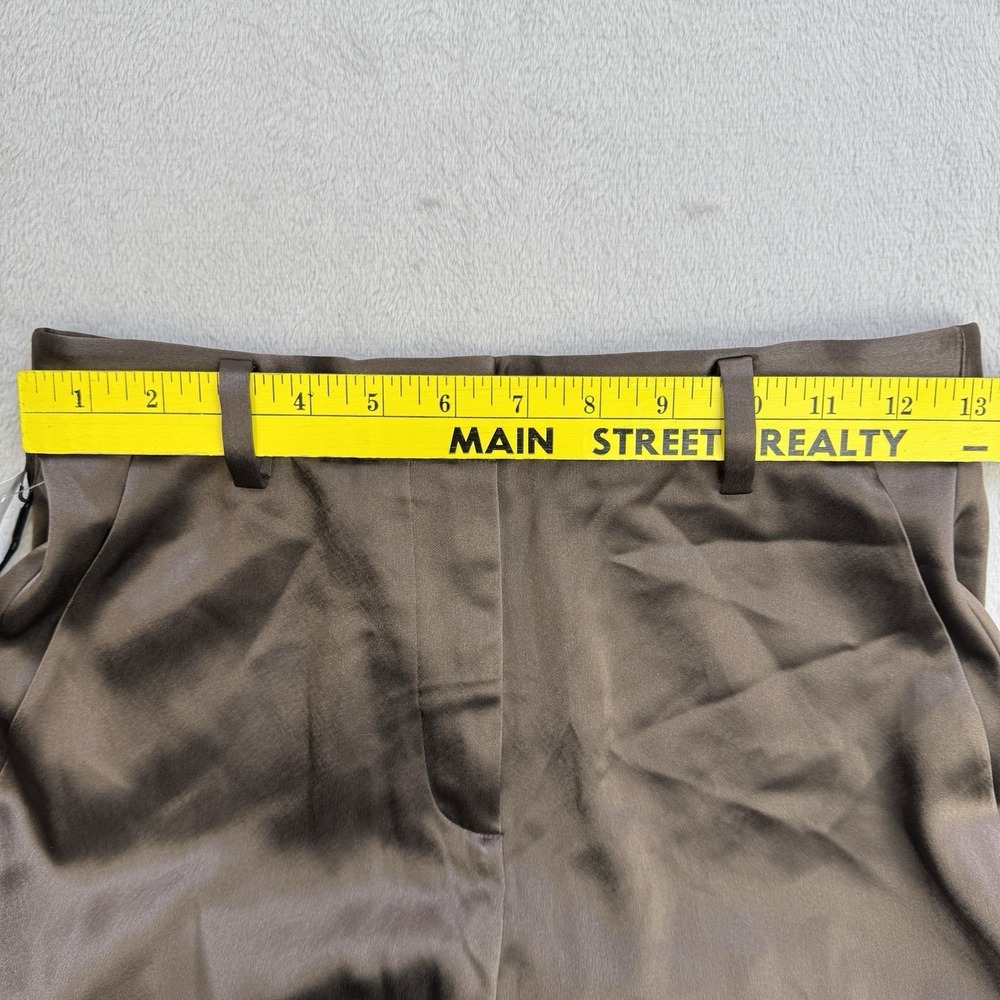 Aritzia Babaton Pants Womens Size 2 Brown Refined Satin High Waisted Cargo - Picture 6 of 12